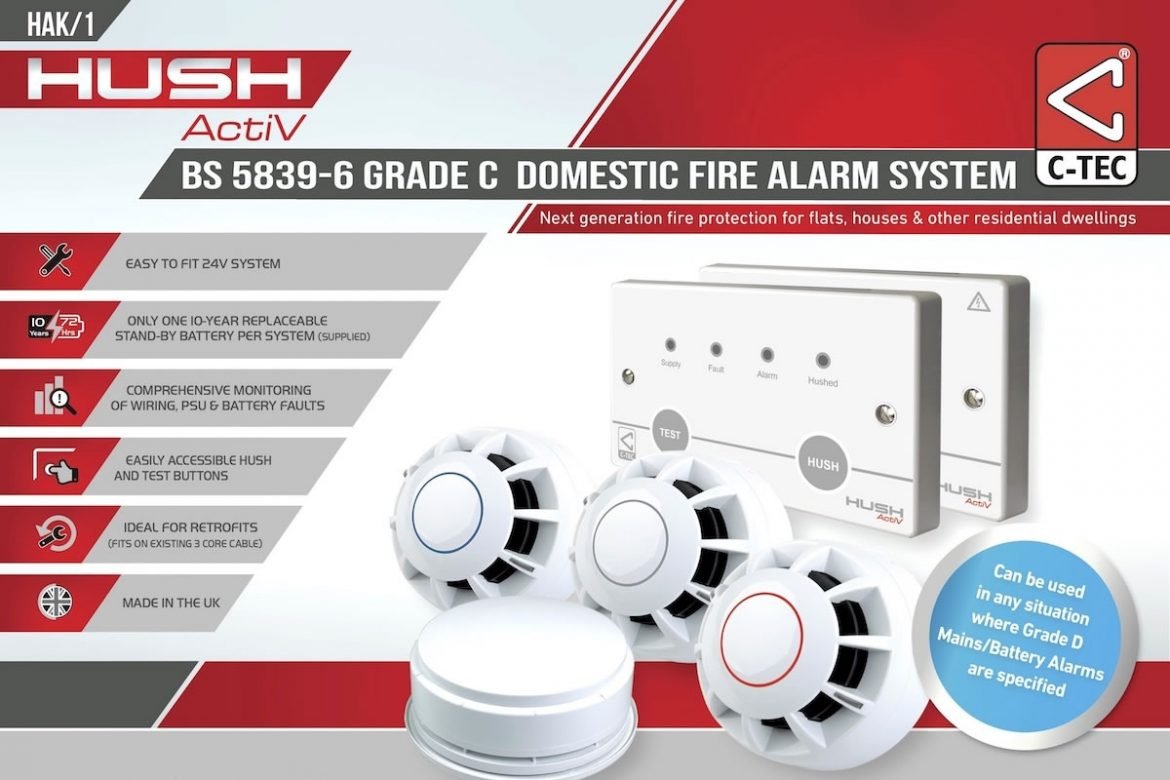 HUSH-ACTIV Grade C Domestic Fire Alarm Kit